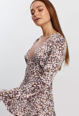 Shona Joy - Frill Cuff Bias Mini Dress - Size 12 for rent on The Volte - image 2