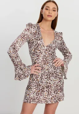 Shona Joy - Frill Cuff Bias Mini Dress - Size 8 for rent on The Volte - image 1