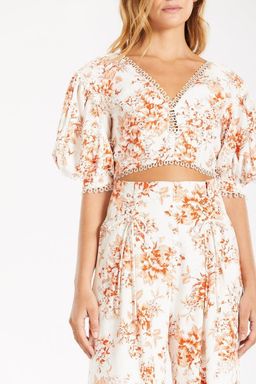 Mackenzie Mode Bordeaux Set in Orange Floral Size 10 for rent on The Volte - image 4