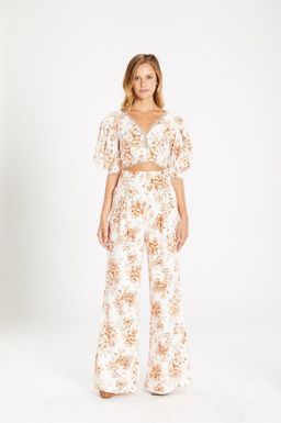 Mackenzie Mode Bordeaux Set in Orange Floral Size 10 for rent on The Volte - image 1