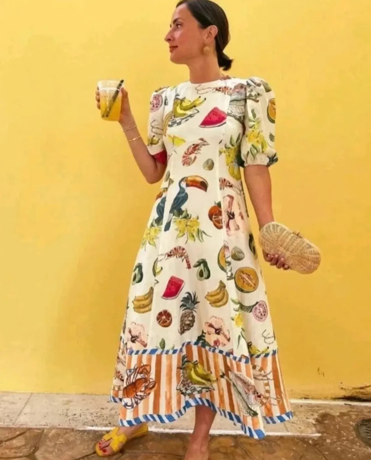 Alemais Theo Midi Dress in Print Size 8 - Image 1