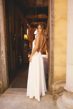 Sasha Therese Posey Maxi Dress White size small for rent on The Volte - image 3