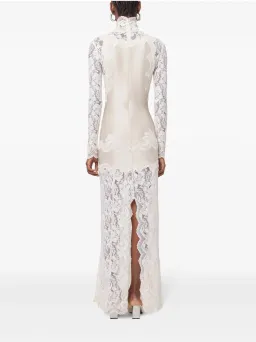 Rabanne White Lace Jersey Maxi Dress size 36 for rent on The Volte - image 4