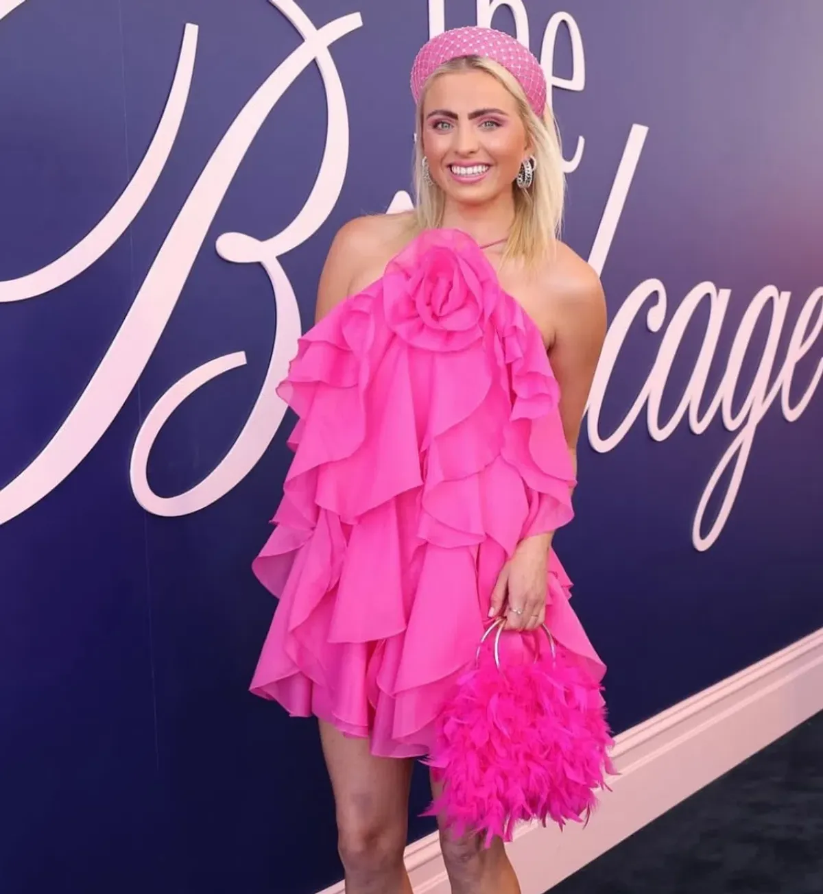 Aje Pandorea Layered Mini Dress size 10 Fuchsia Pink - Image 2