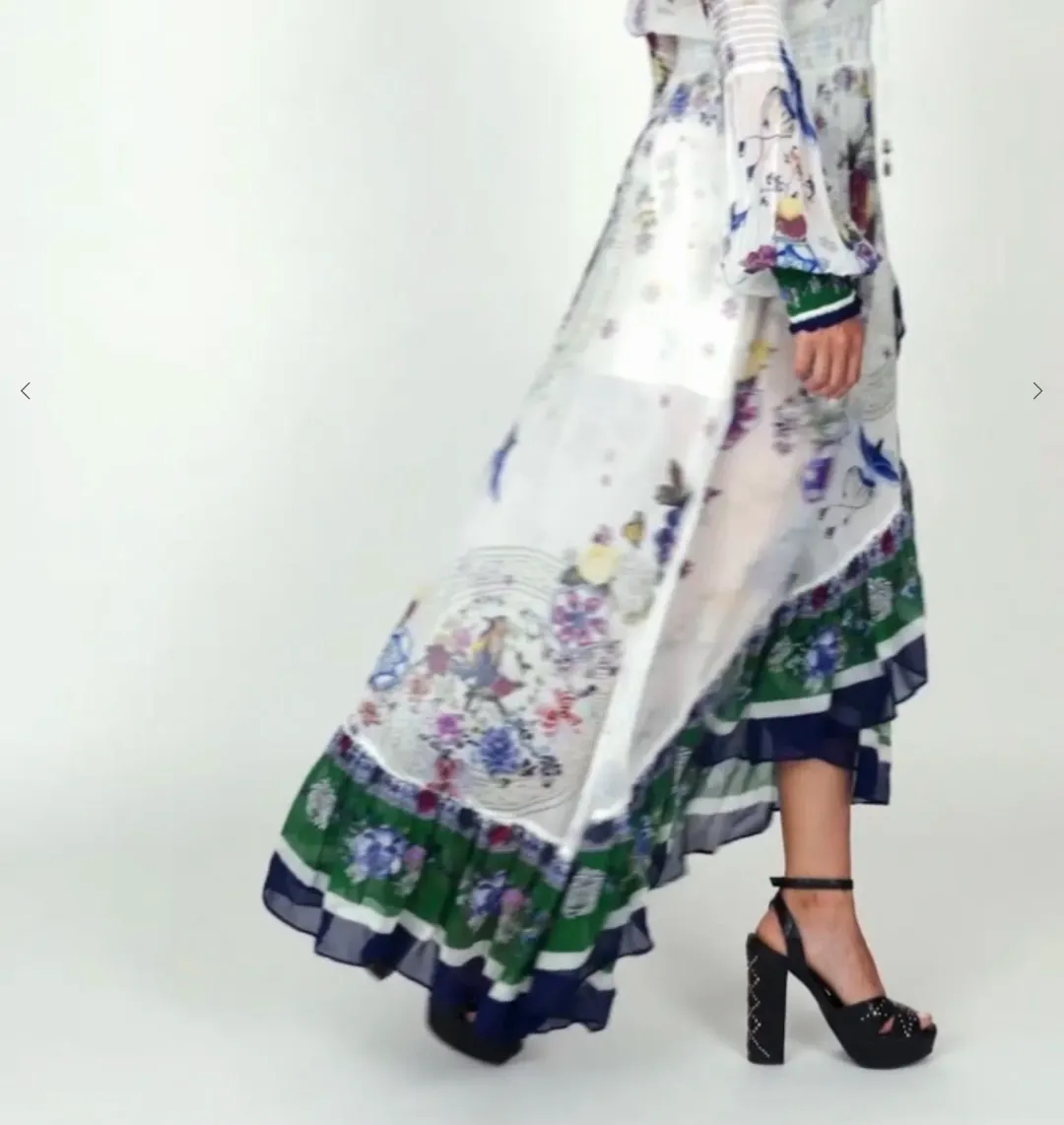 Camilla Gentle Moon Blouson sleeve Wrap Dress Size XL NWT RRP $ 899 for rent on The Volte - main image