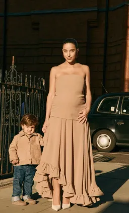 H&M | Nude Bandeau Dress for rent on The Volte - image 1