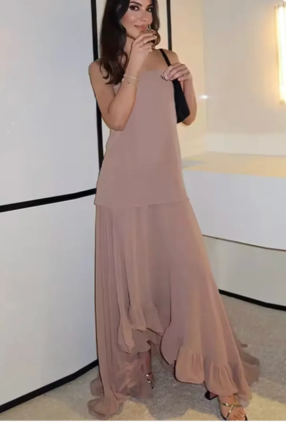 H&M | Nude Bandeau Dress - Image 3