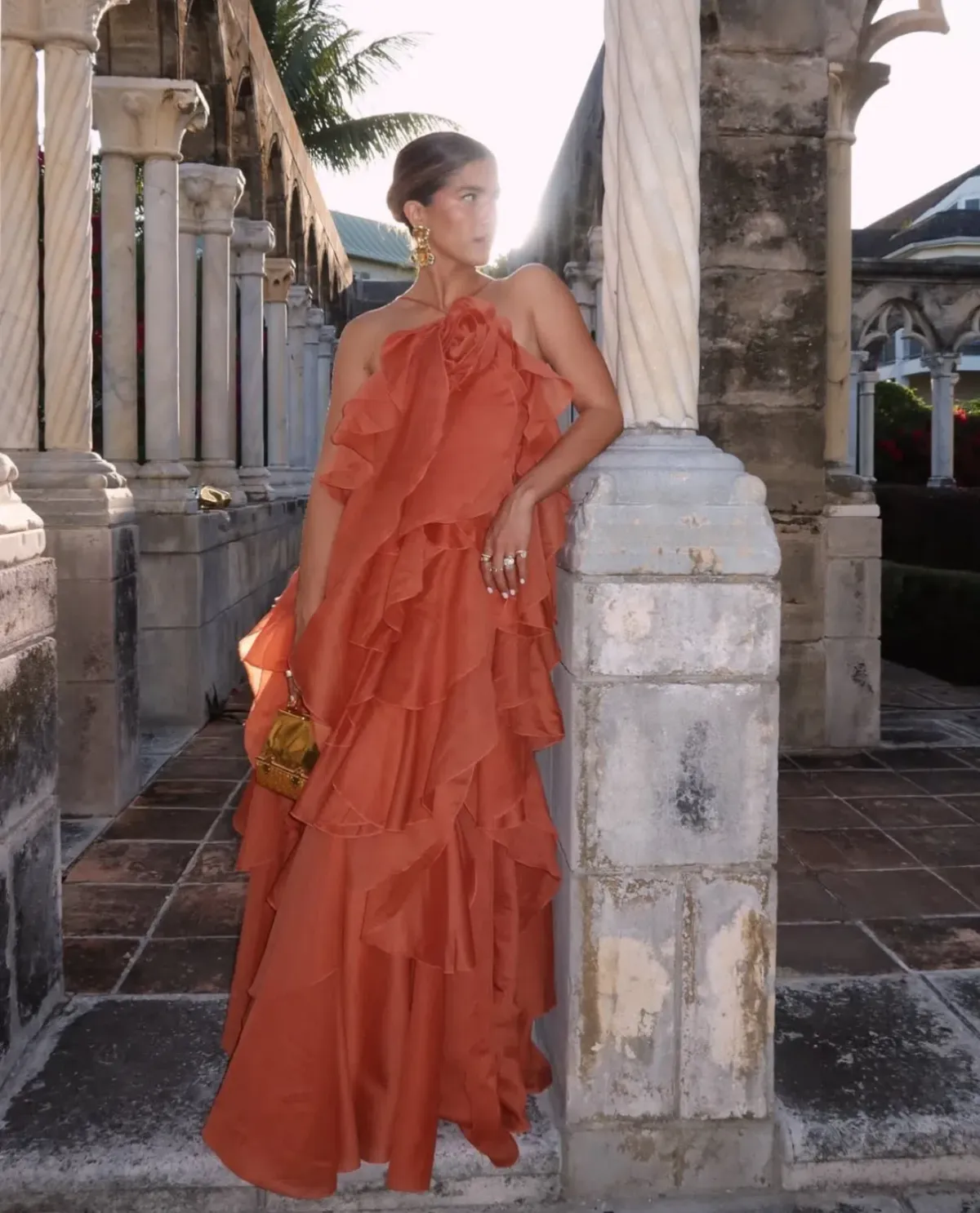 Aje / Pandorea Layered Maxi Dress / Coral Clay / (Fits 12-16) - Image 3