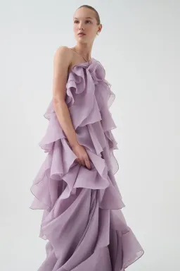 Aje / Pandorea Layered Maxi Dress / Lilac / Size 12 (Fits 12-16) for rent on The Volte - image 2