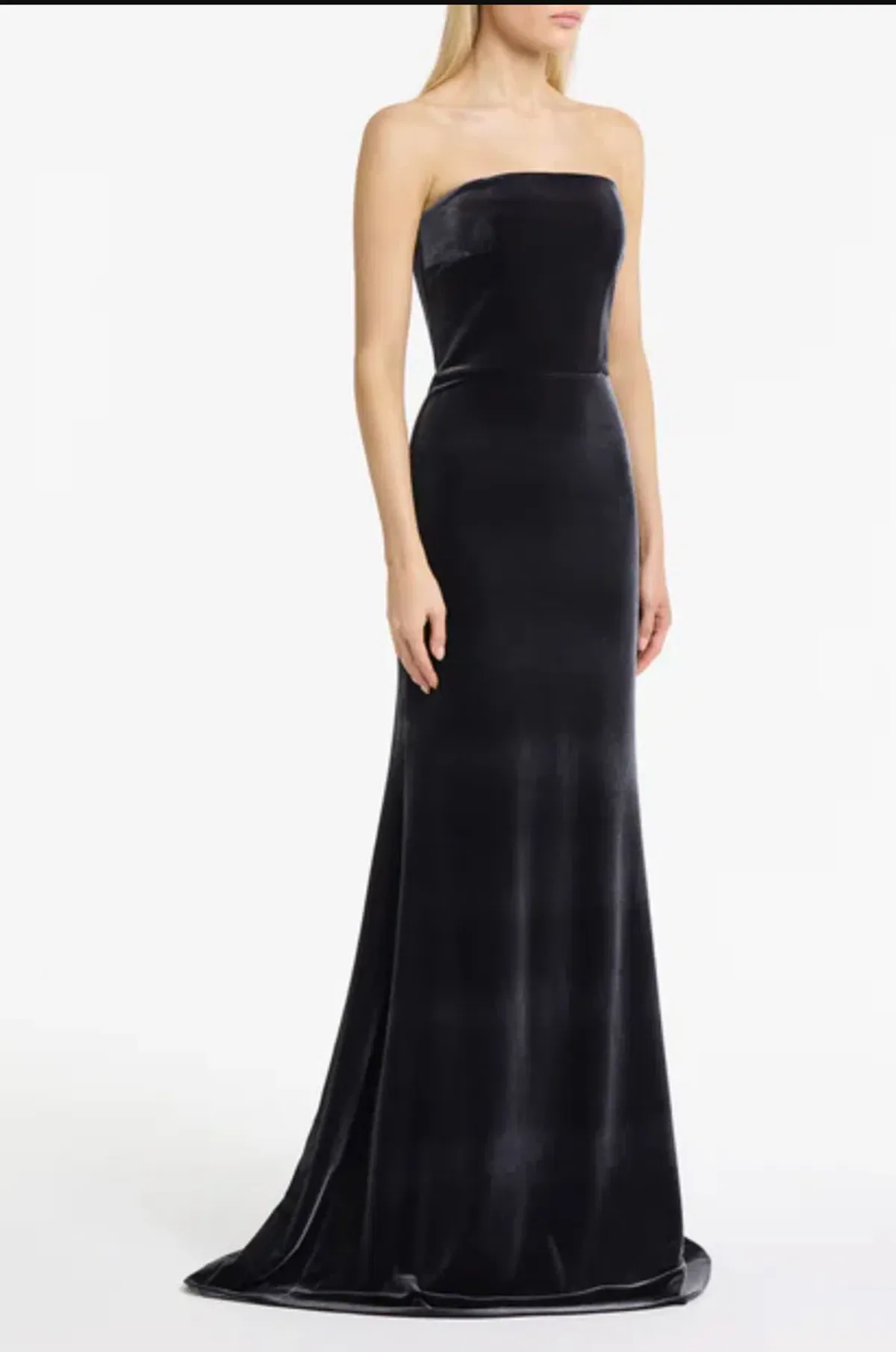 Carla Zampatti Midnight Velvet strapless gown, size 6 - Image 2