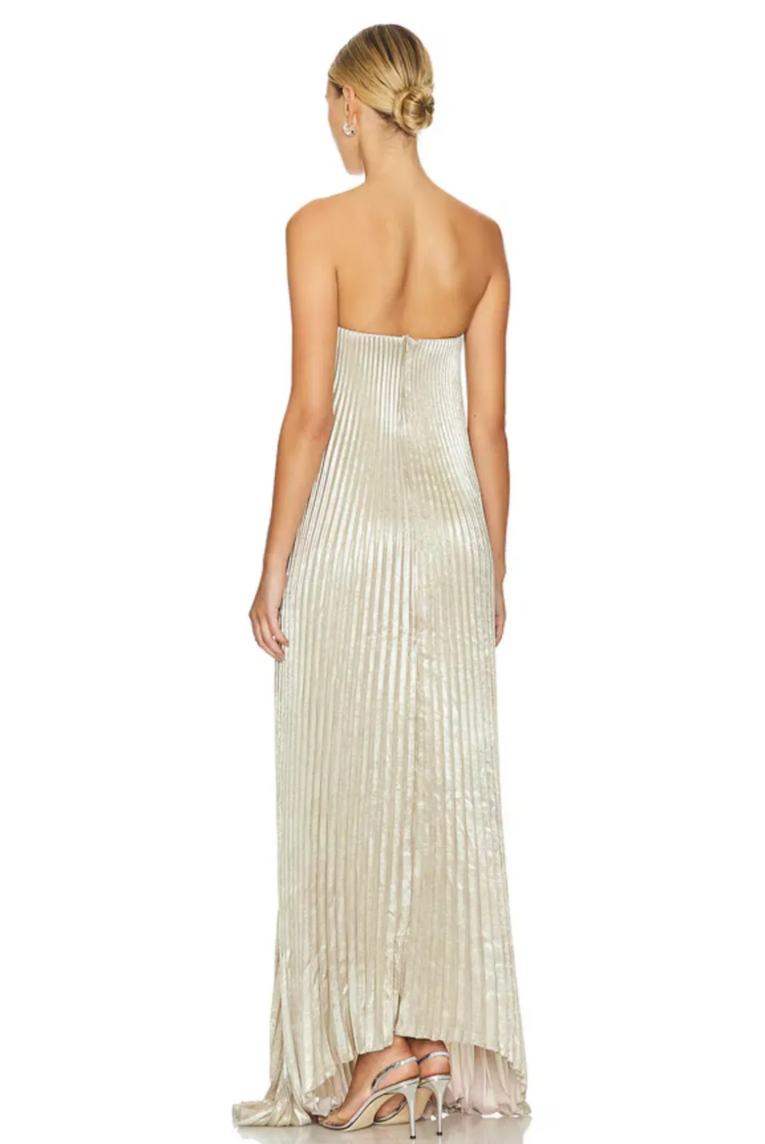 L’IDEE Black Tie Gown- Gold Shimmer Size 10 for rent on The Volte - main image