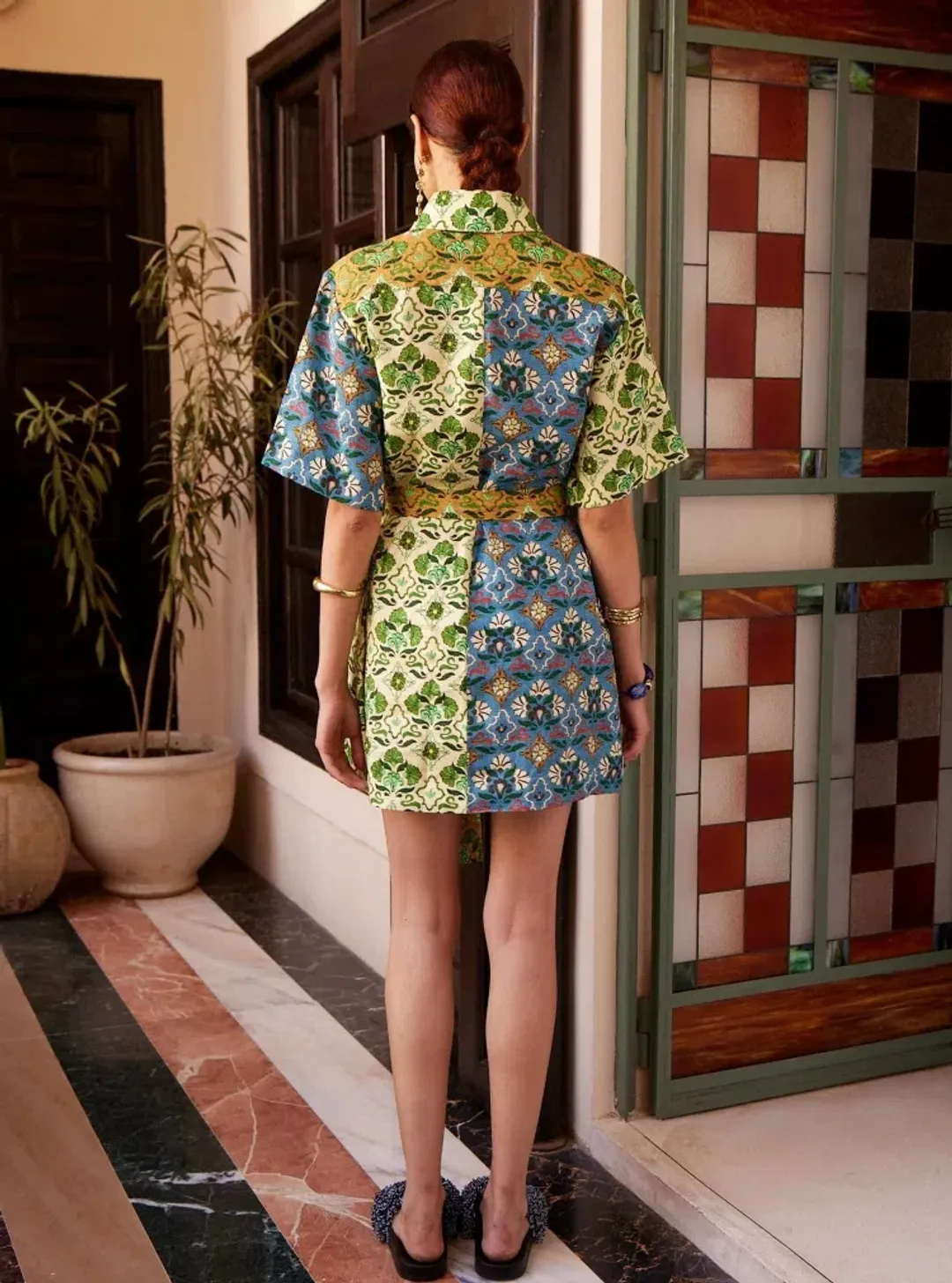 Alemais Ali Spliced Mini Dress Size 12 for rent on The Volte - main image