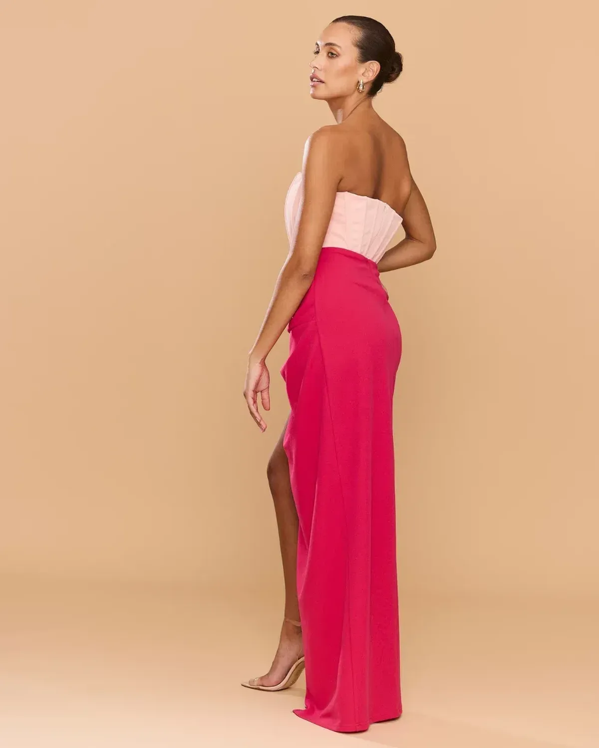 Pink Maxi Cinthia Dress by Catherine Ferraro Size 8 - Image 3