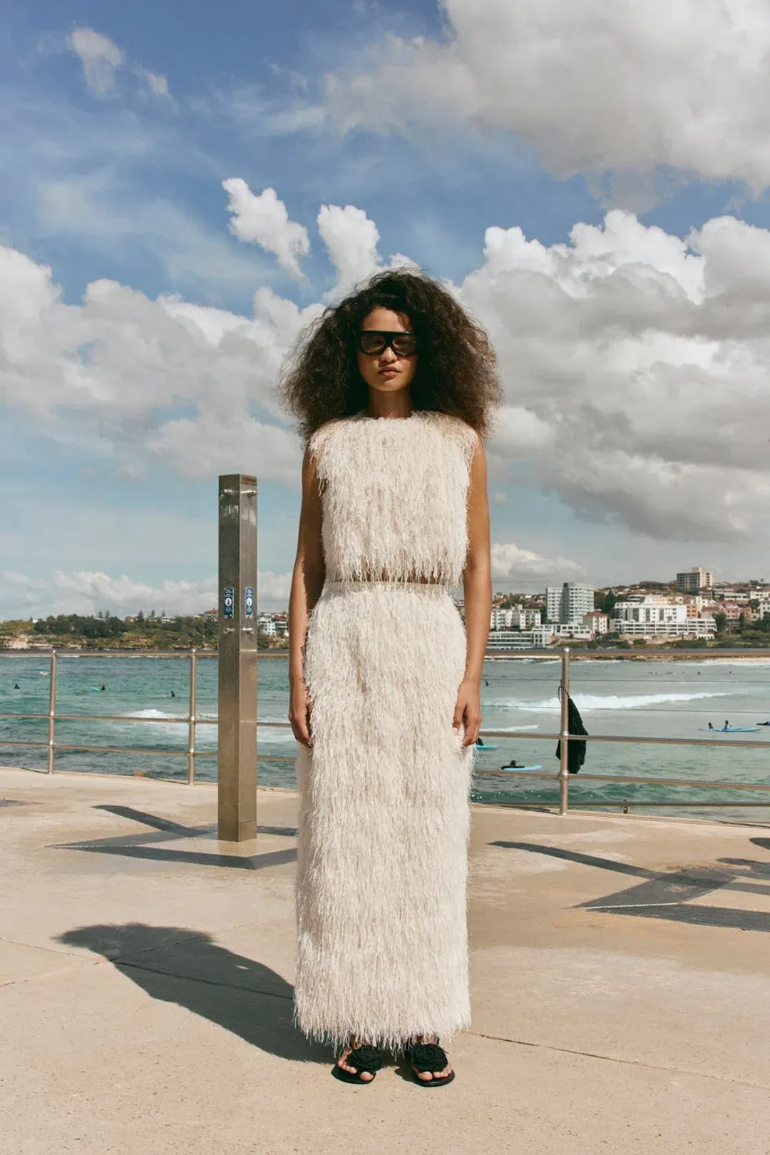 Vrg Grl Vivia Fringe Top & Devyn Fringe Midi Skirt Size 8 for rent on The Volte - main image