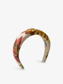 Floral-Print Brand-Plaque Headband for rent on The Volte - image 1