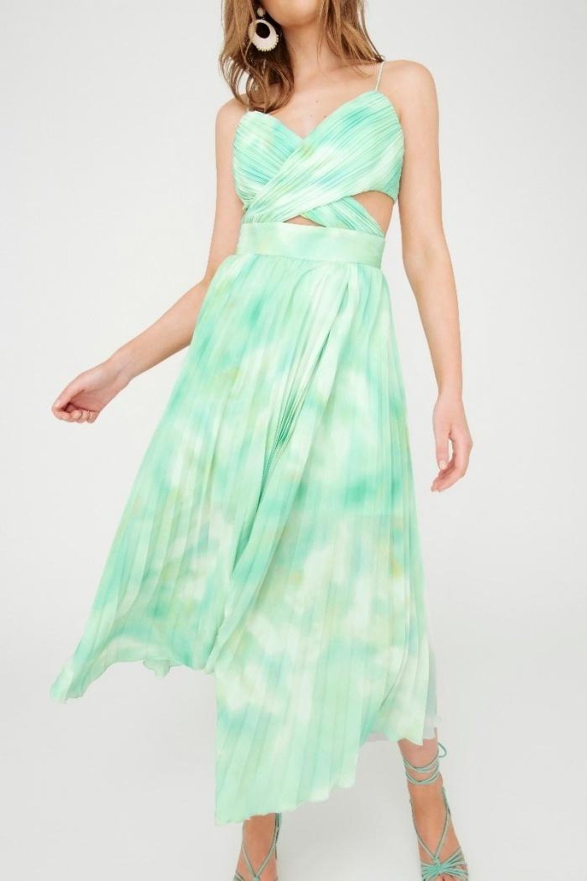 Sheike Daydream Pleat Dress Mint Size 10 - Image 2