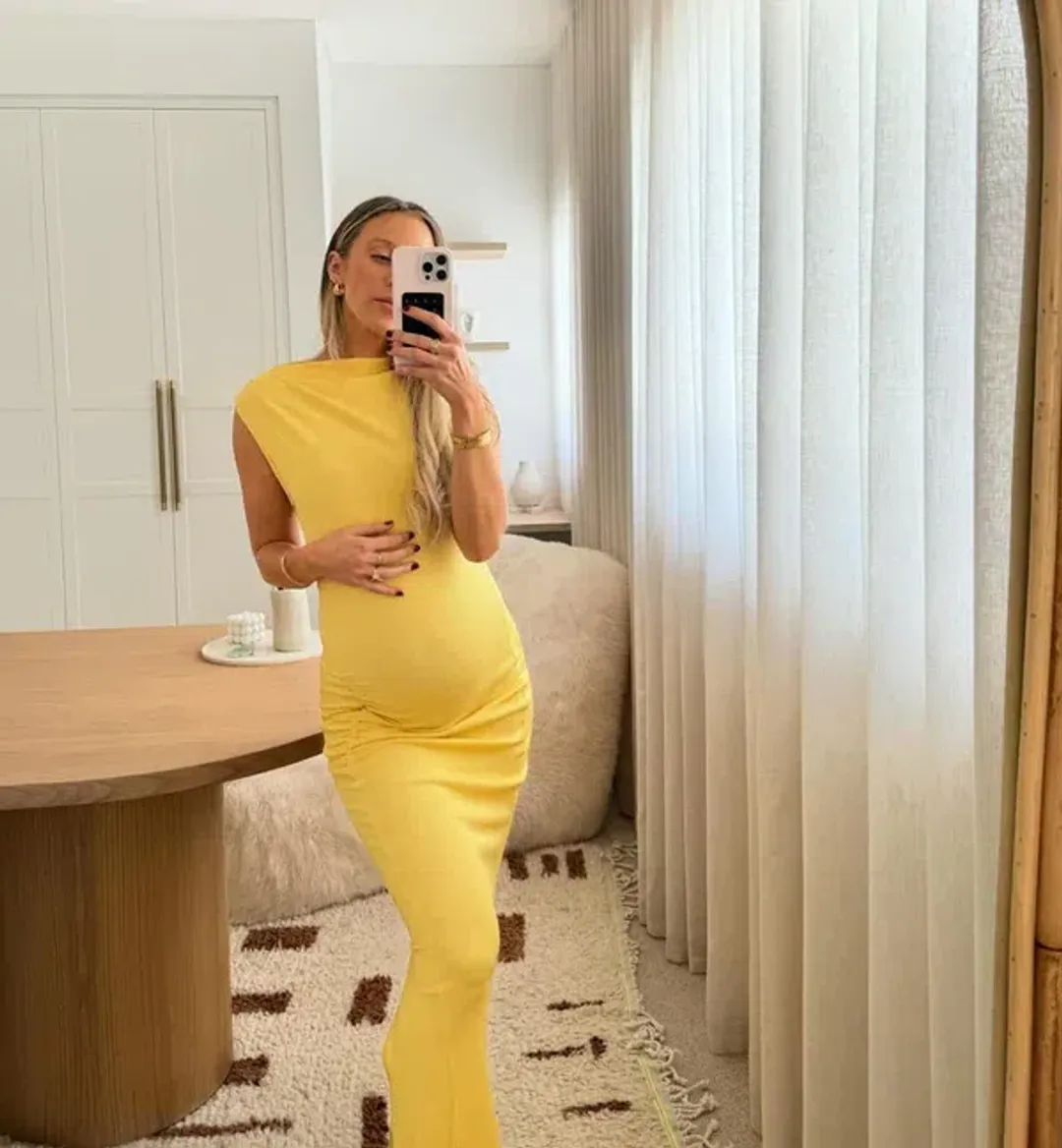 Suboo - Vega Rouched Front Midi Dress - Butter Yellow for rent on The Volte - main image