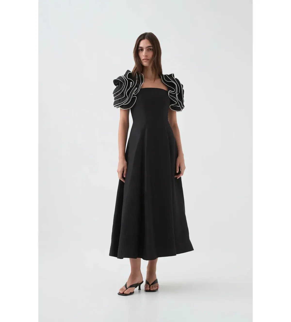 Aje Twyla Midi Dress Black Size 8 - Image 2