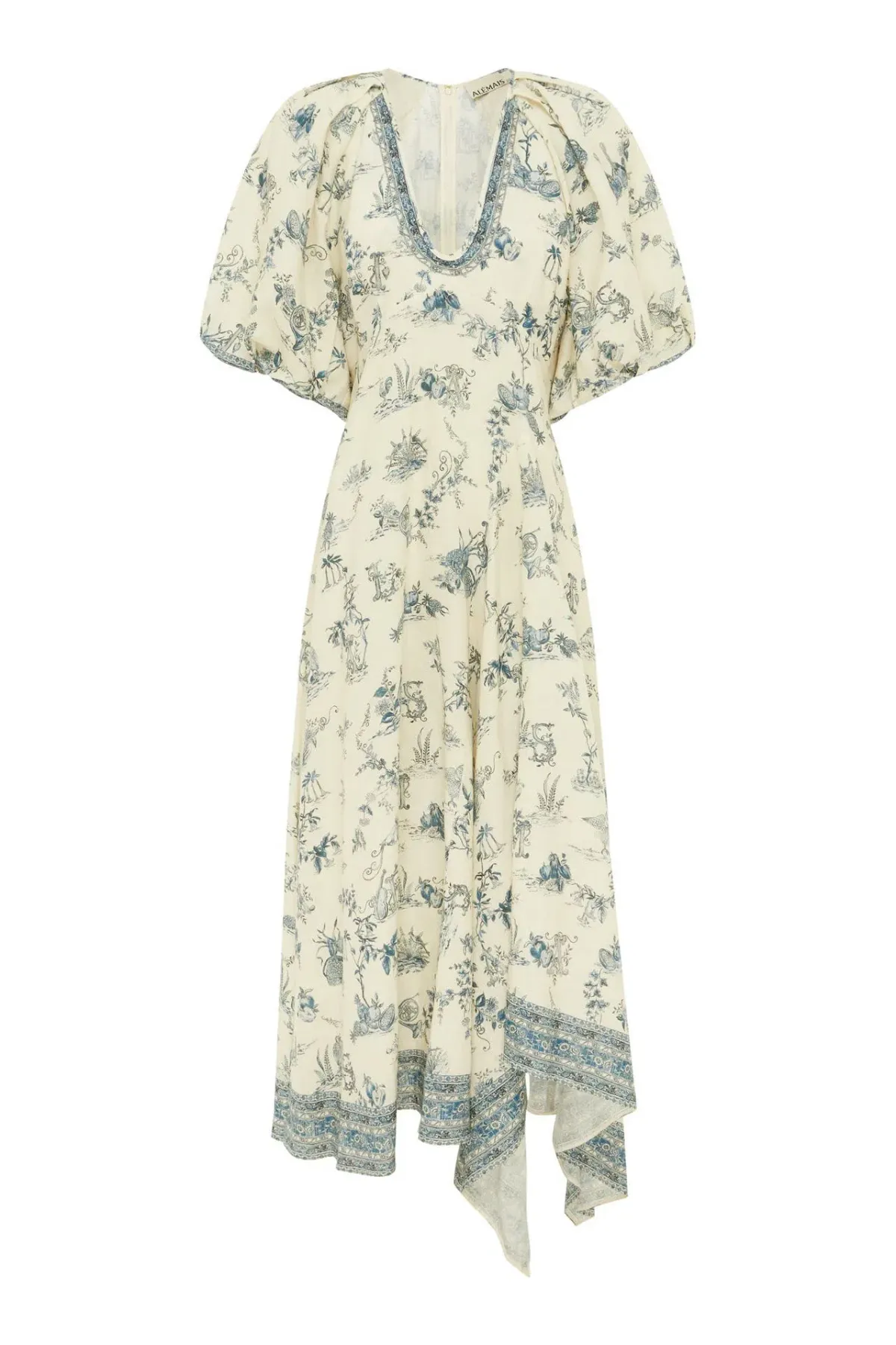Alemais Casa Midi Dress in Blue Floral Print Size AU 12 - Image 2