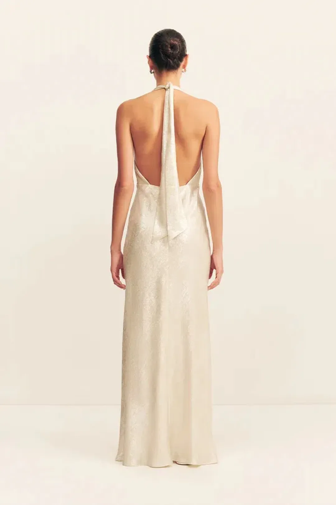 Shona Joy Calder Halter Neck Maxi Dress Bubbly Size 6 for rent on The Volte - main image