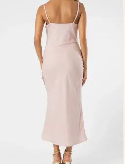 Olive and Ivy Cowl Midi Dress in Navy (size 10) for rent on The Volte - image 3