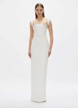 Rachel Gilbert Malia Gown in White AU 10 for rent on The Volte - image 1
