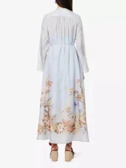 Zimmermann Coco Billow Maxi Dress Size 4 / AU 16 Silk Powder Blue Floral Print Long Sleeve for rent on The Volte - image 5