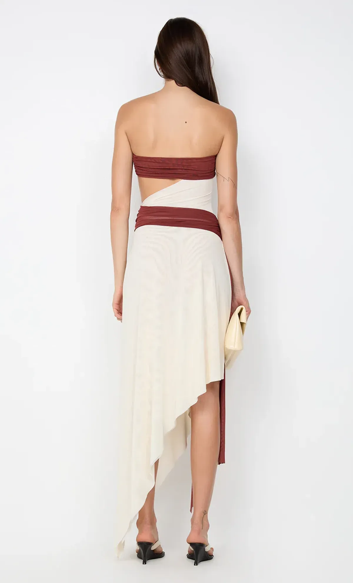 Bec & Bridge AYLA STRAPLESS DRESS RUST / BUTTER CREAM size 8 - Image 2