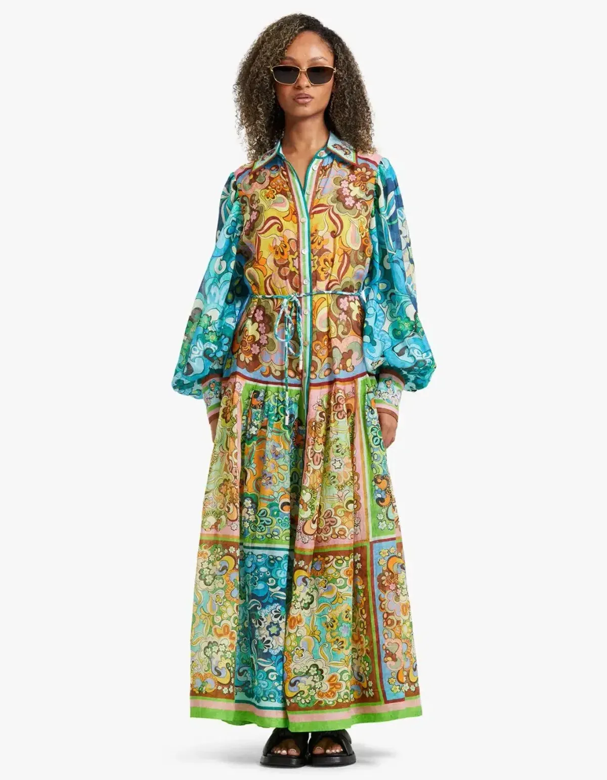 Alemais Dreamer Shirtdress in Multi Size 10 - Image 1
