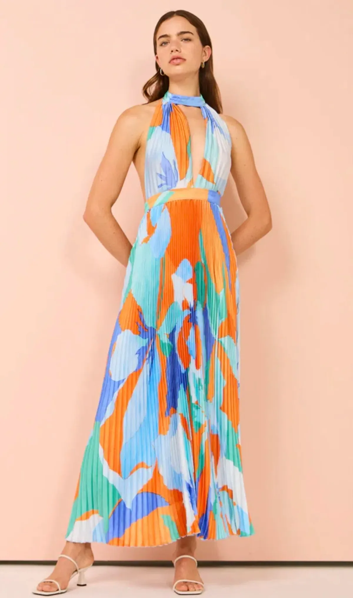 Lidee Chateau Split Gown Capri Orange Size 14 - Image 3