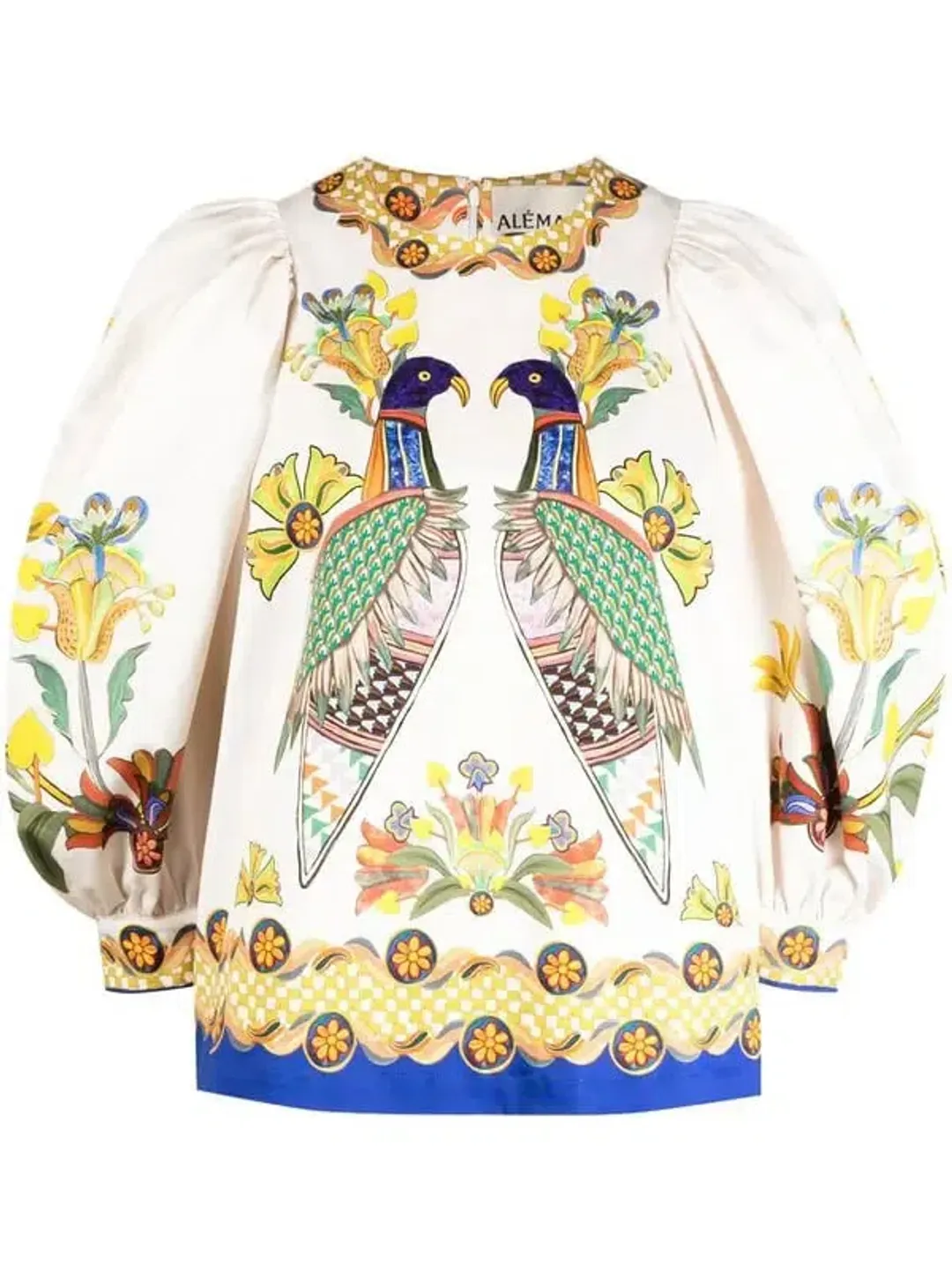 Alémais Effie Puff Sleeve Top in Multi Size 10 for rent on The Volte - main image