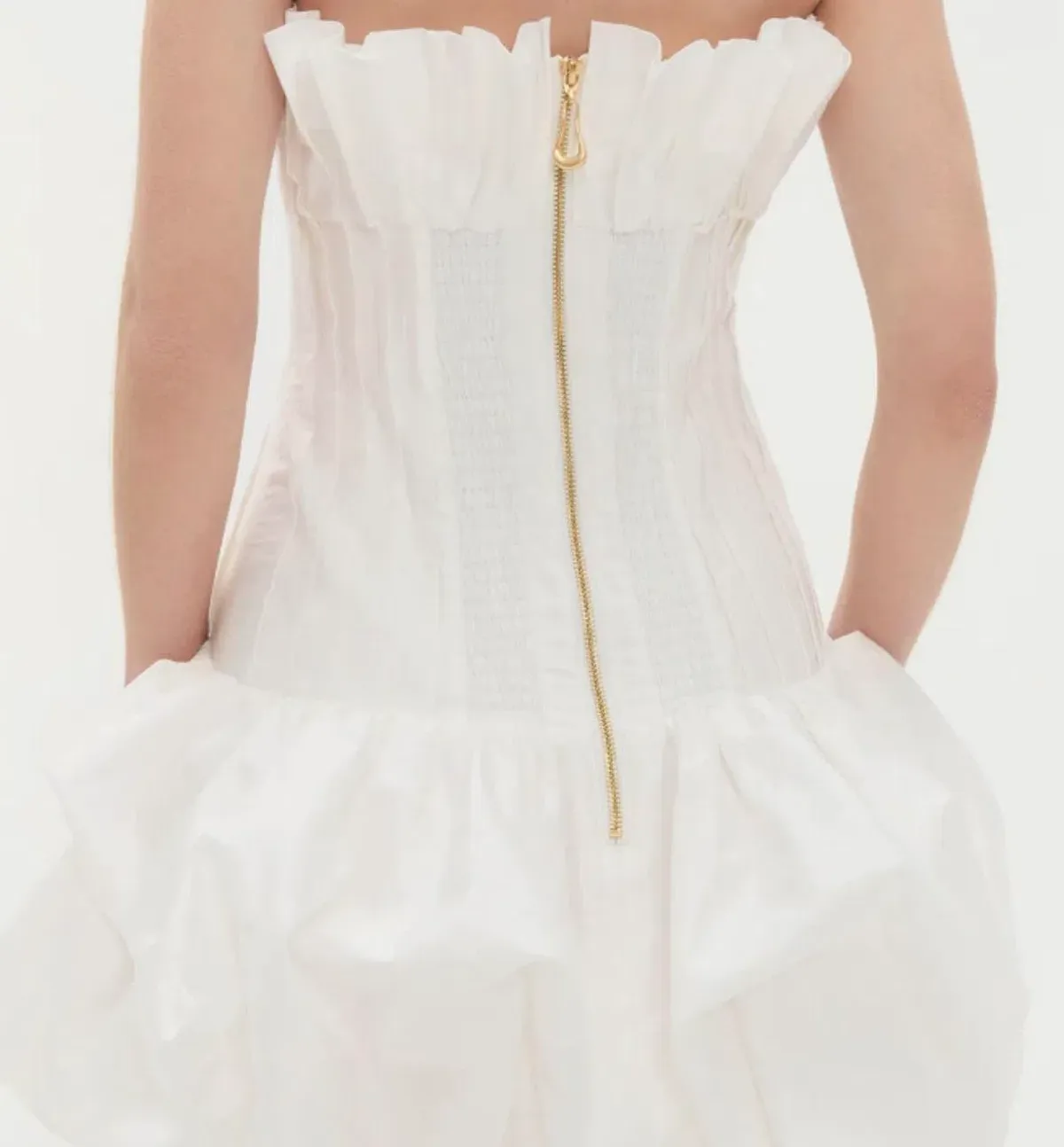 Aje Women's White and Cream Dress - Image 4