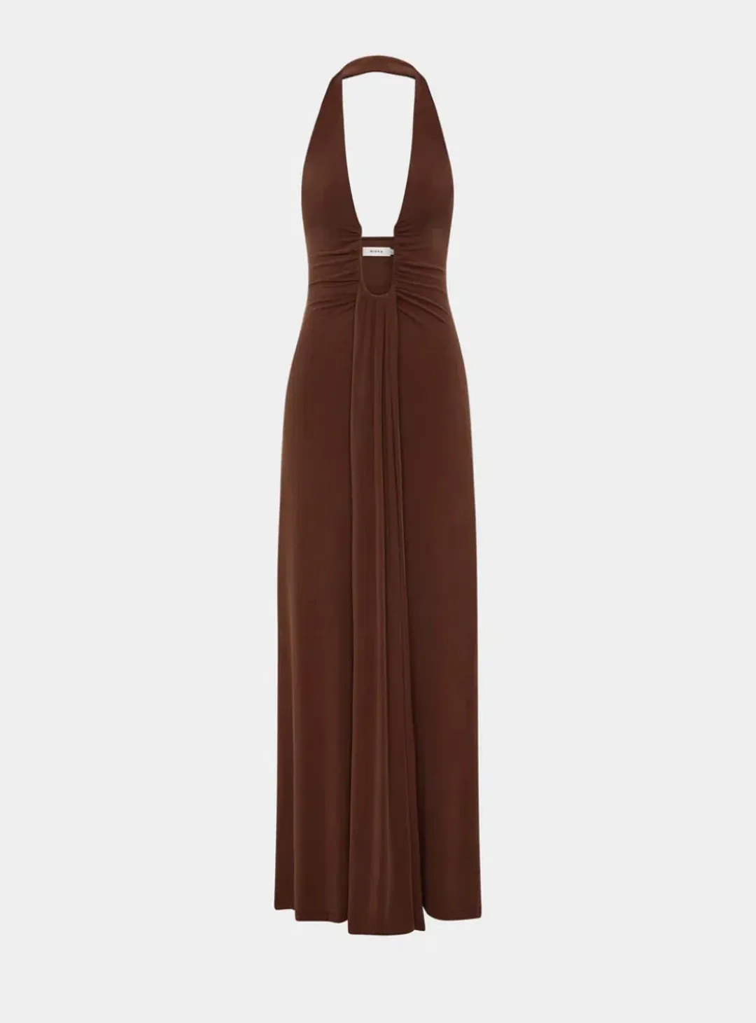 Misha Jennifer Cupro Maxi Brown S AU8 for rent on The Volte - main image