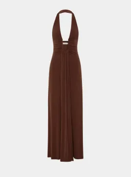 Misha Jennifer Cupro Maxi Brown S AU8 for rent on The Volte - image 4