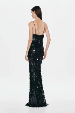 Misha The Sapphire Sequin Dress in Black Sz M for rent on The Volte - image 3