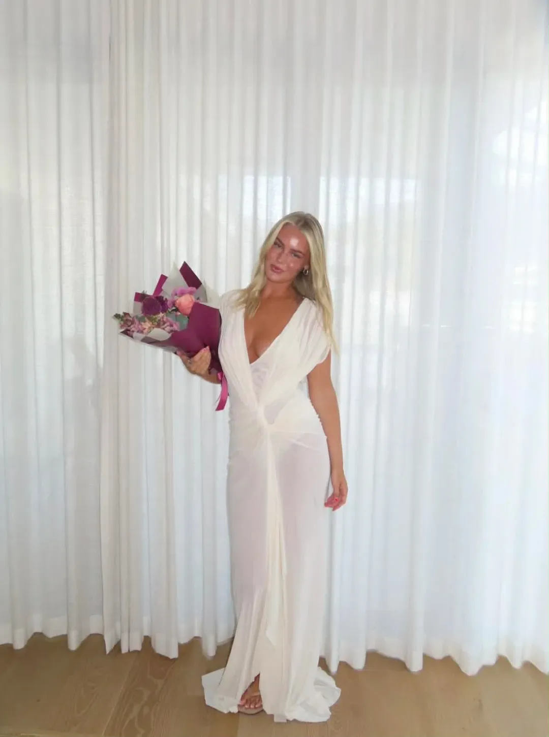 Bec & Bridge Leia Drape Gown size 6 for rent on The Volte - main image