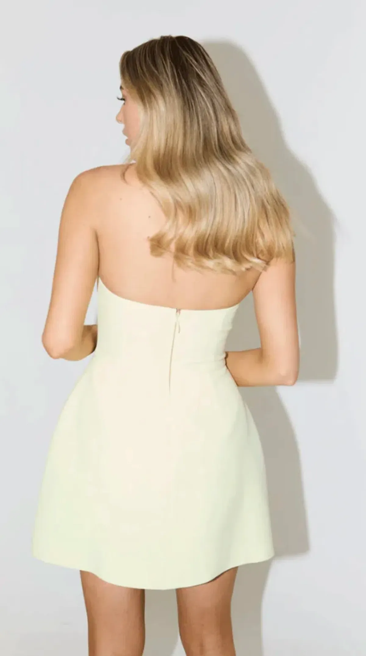 Odd Muse Ultimate Muse Structured Mini Dress Lime Cream - Image 3