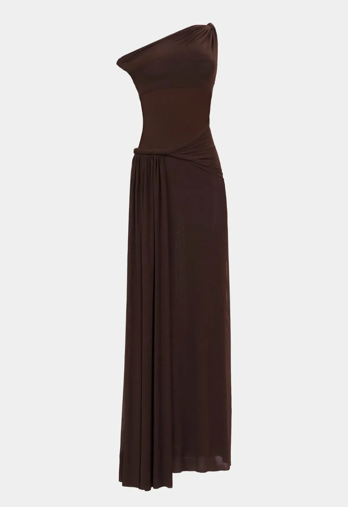 Misha Collection Sisal Mesh Maxi Dress Espresso Size 6/XS - Image 4