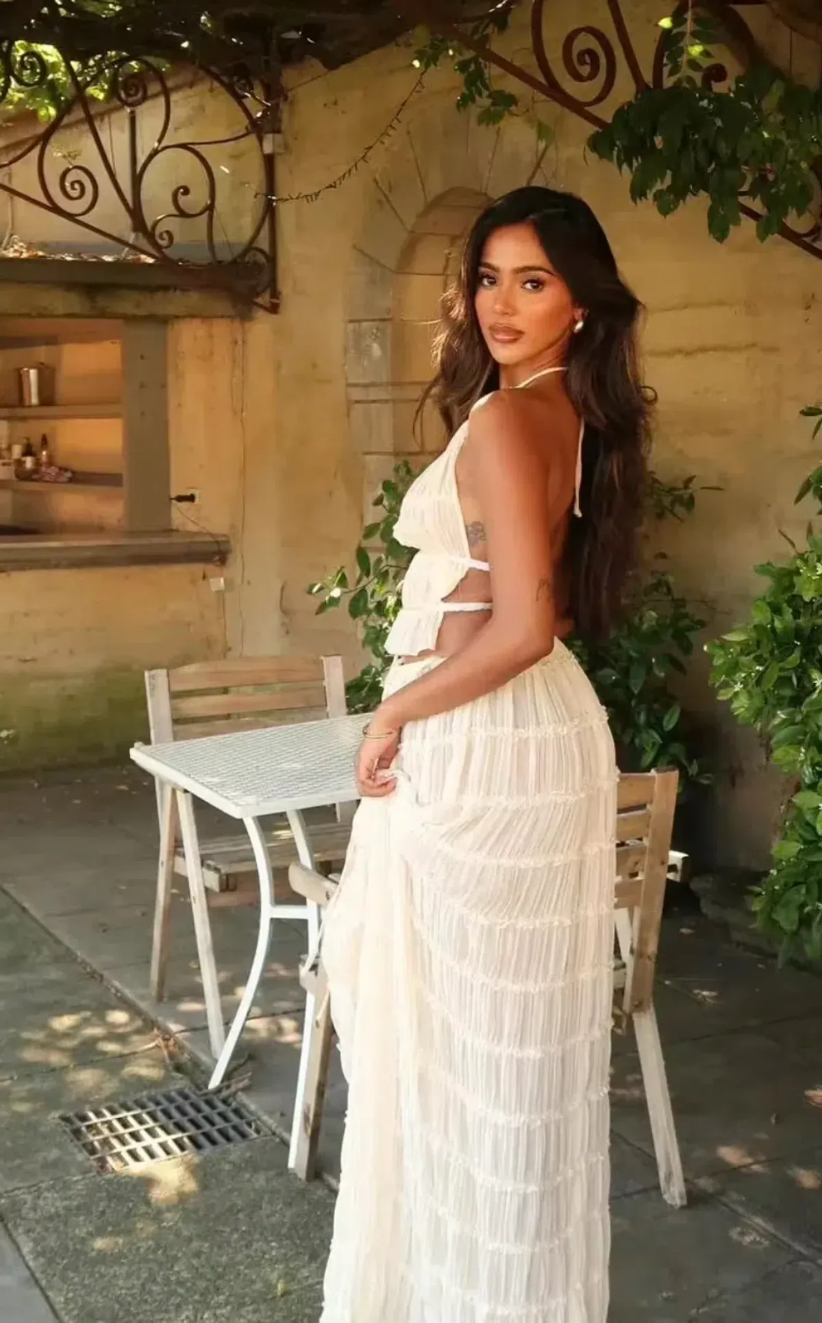 Arcina Ori Juliette Halter and Skirt Set Cream Size S / AU 8 - Image 4