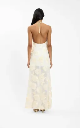 With Harper Lu Embellished Halter Maxi Dress | Ivory Size XS for rent on The Volte - image 2