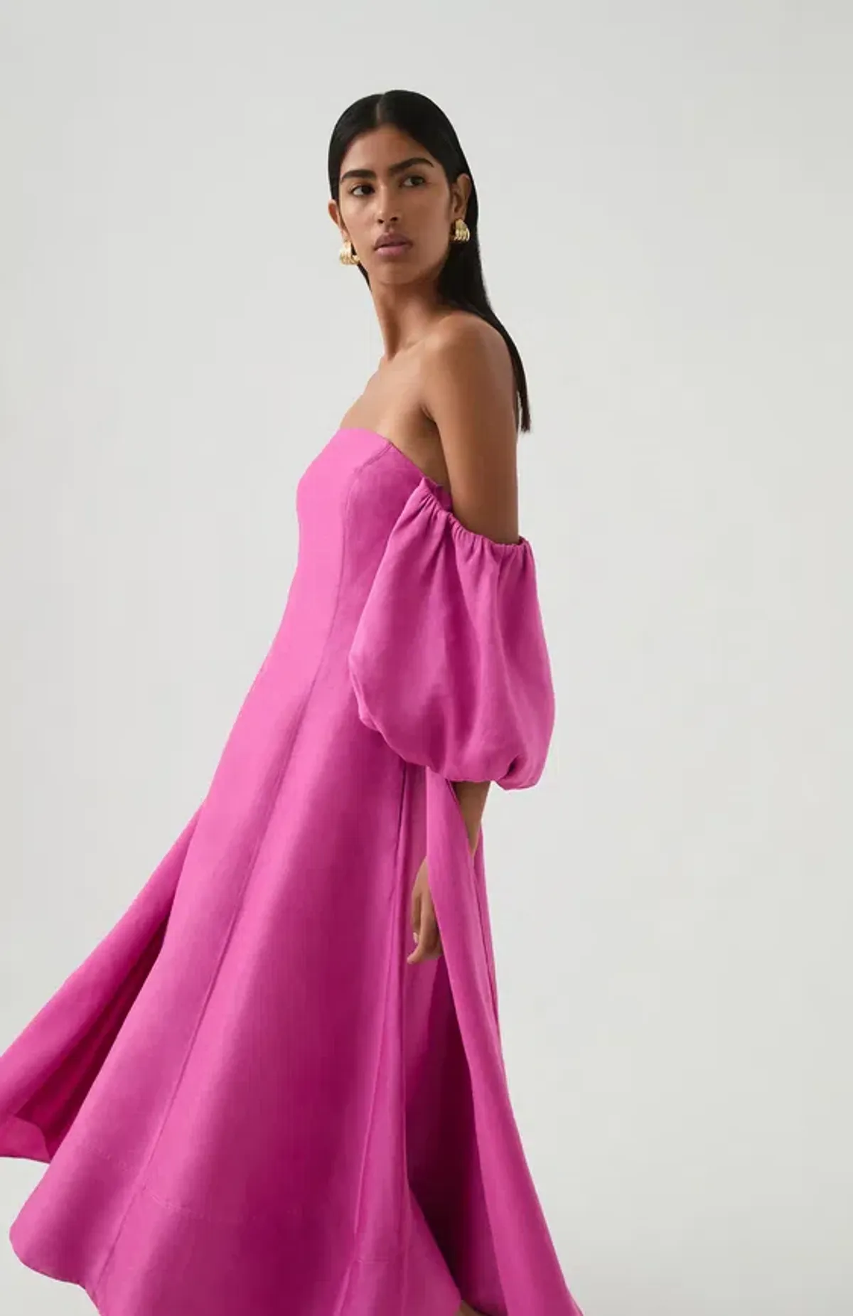 Aje Incarnation Midi Dress in Magenta size 16 - Image 5