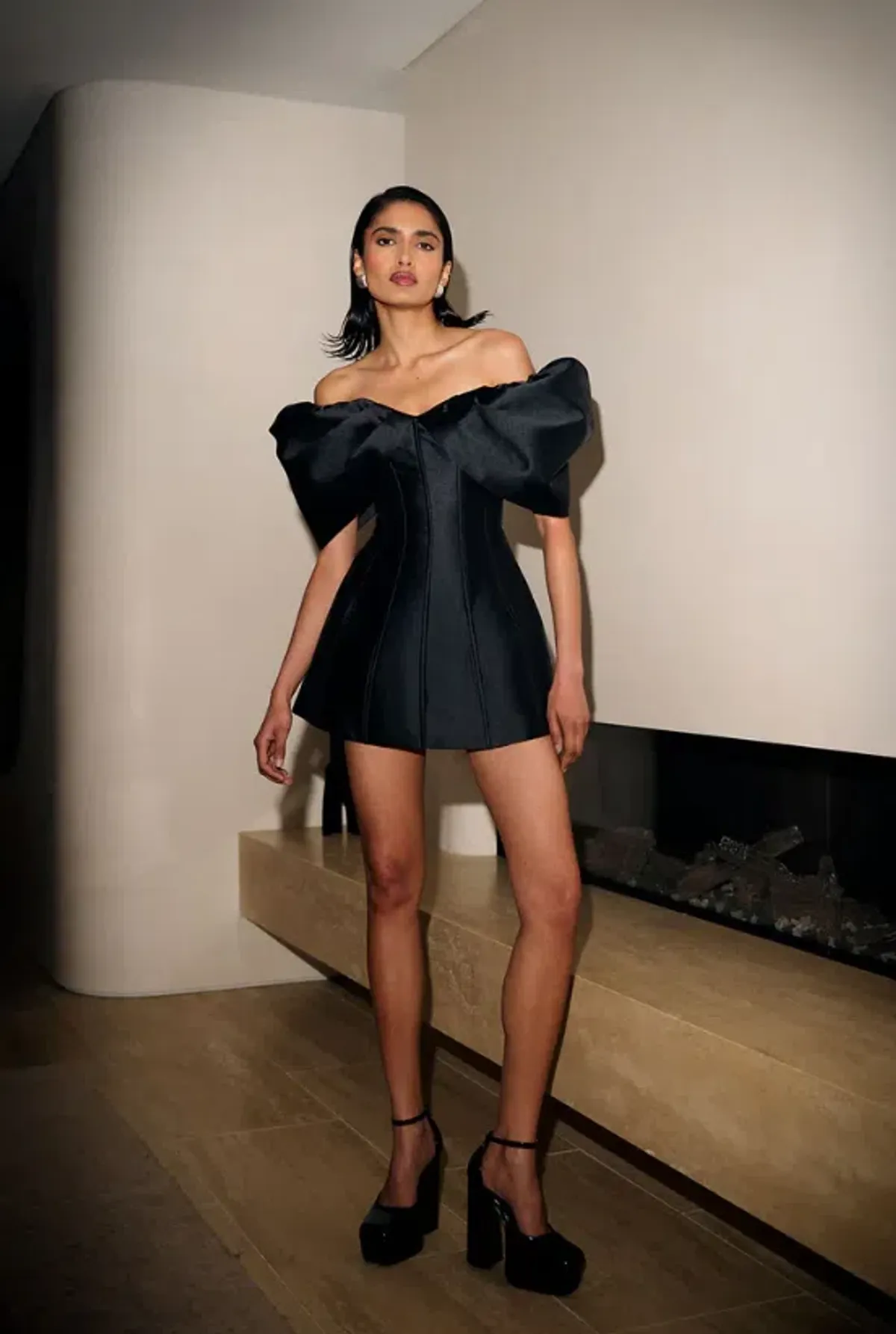 Eliya The Label Nadal Mini Dress Black Size S for rent on The Volte - main image