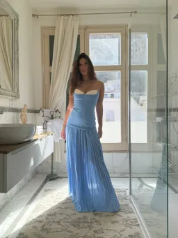 She is Olla / Jefrei Sei Nicolette Dress in Cornflower Sz S for rent on The Volte - image 2