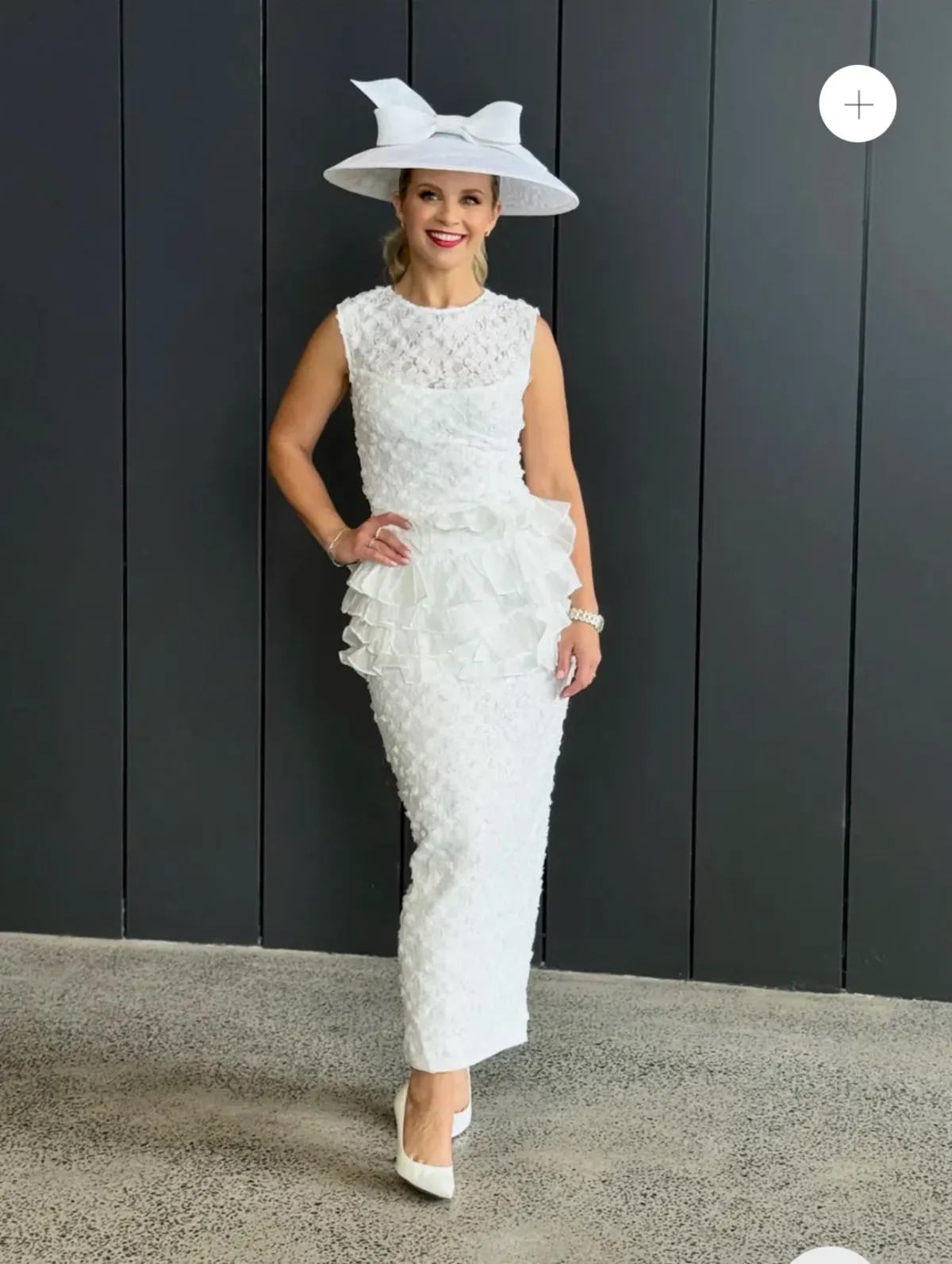 Elliatt Athena Lace Midi Dress in white - size 10 - Image 1