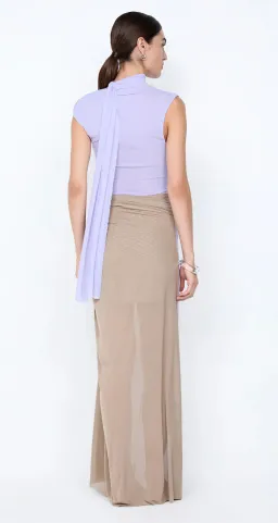 Bec & Bridge Conni Twist Maxi Dress wisteria/taupe size 8 for rent on The Volte - image 4