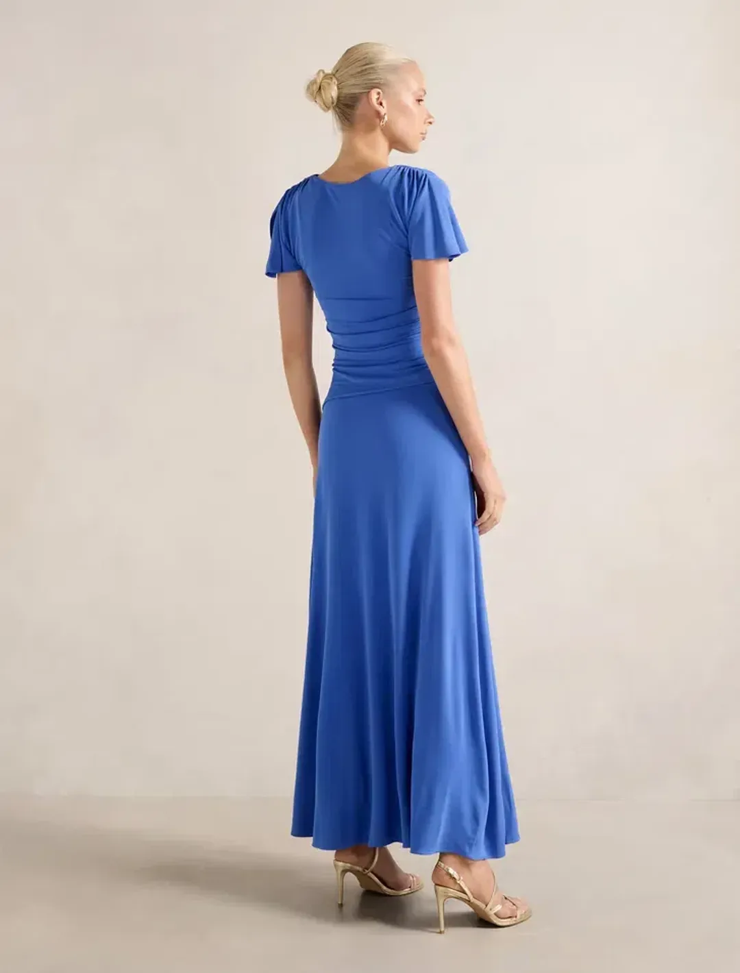 Gemini High Neck Jersey Maxi Dress - 12 for rent on The Volte - main image