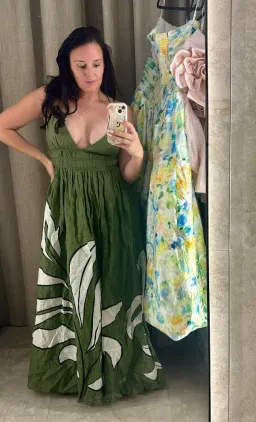 AJE - Planetary Maxi Dress in Abstract Fern for rent on The Volte - image 4