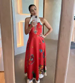 Alemais Rose Halter Dress Size 14 for rent on The Volte - image 1