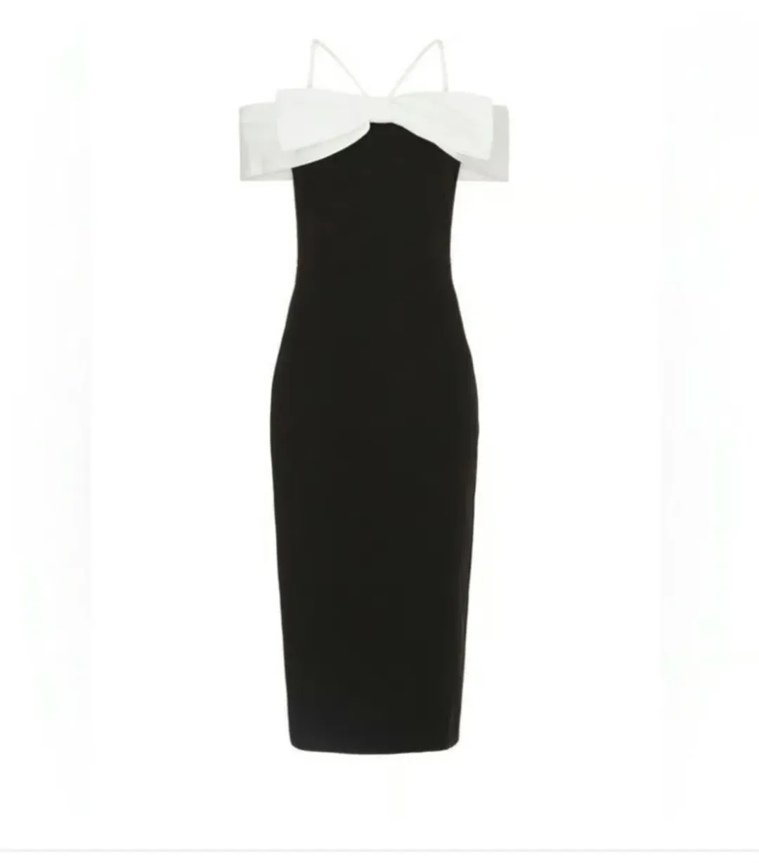 Rebecca Vallance Hepburn Midi Black/White Size 10 for rent on The Volte - main image