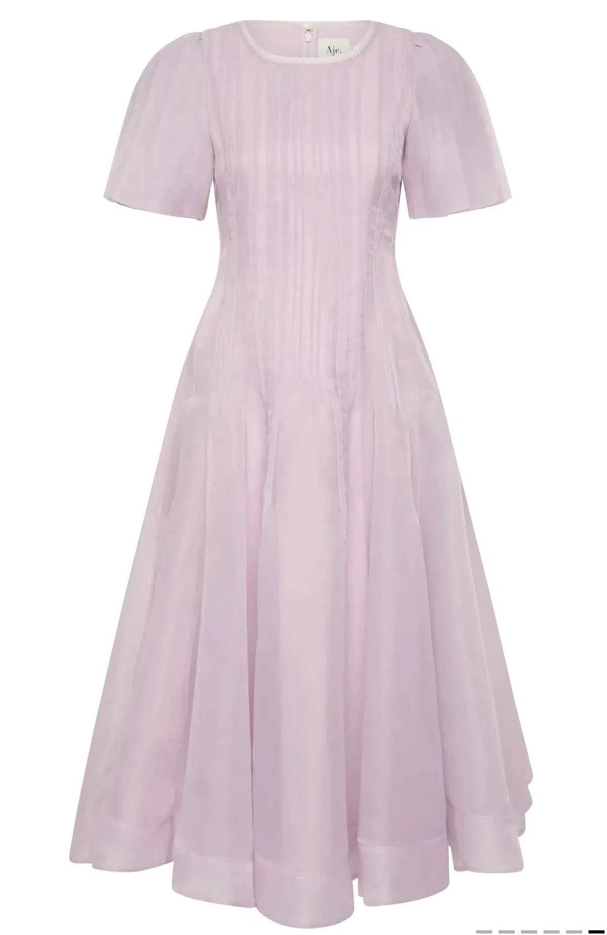 AJE NOVA PLEATED MIDI DRESS LILAC SIZE 4 - Image 4
